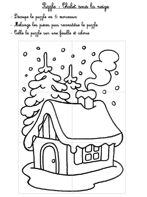 Cahier de coloriages et activités ludiques sur l'hiver à imprimer